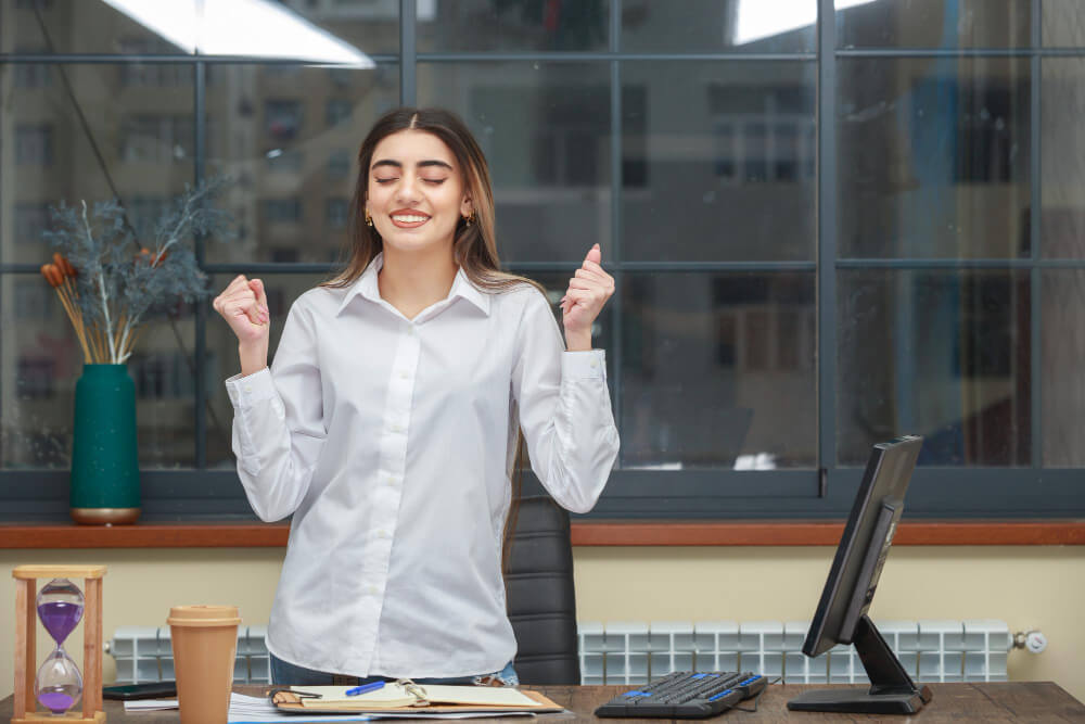 Girl Promote Work-Life Balance